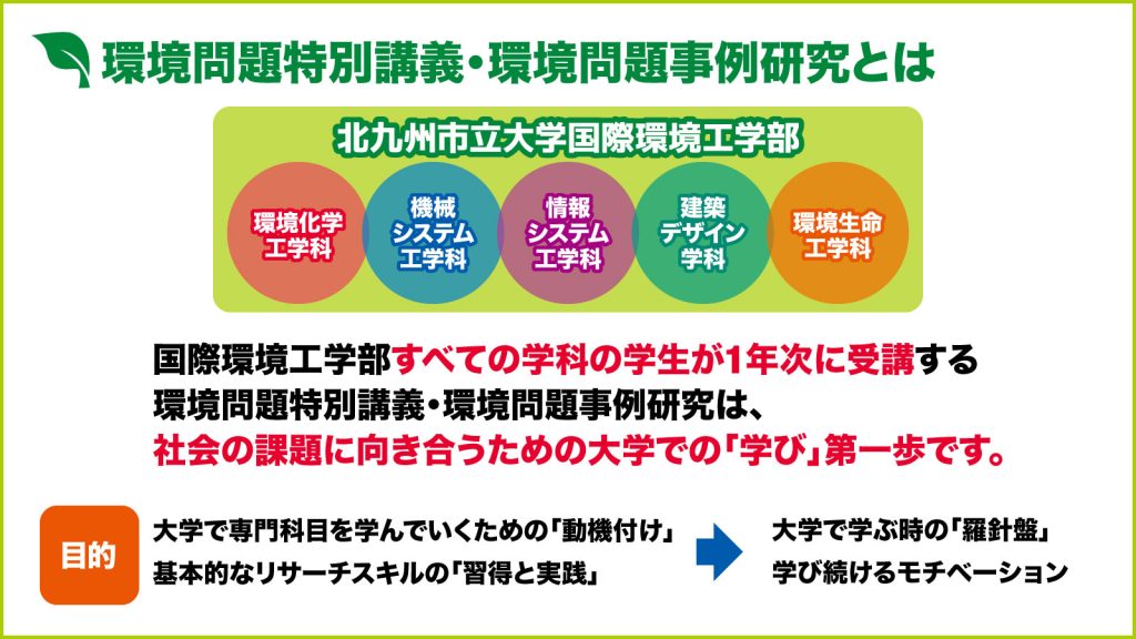 環境問題特別講義・環境問題事例研究とは